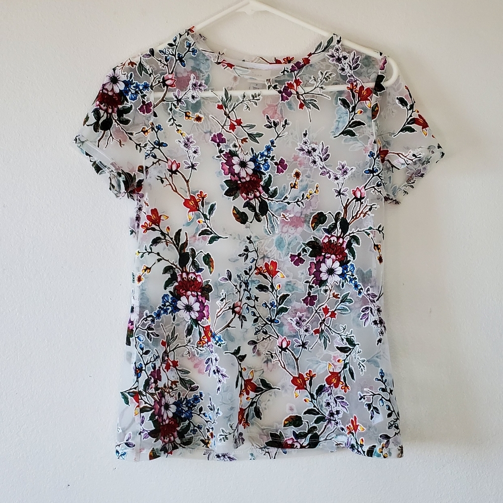 Sheer botanical tee